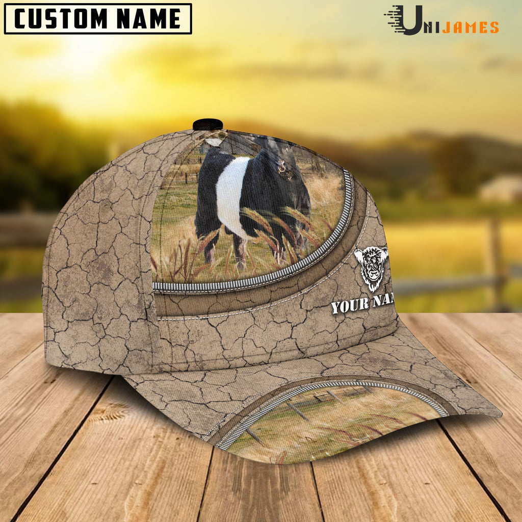 Belted Galloway Happiness Farming Life Customized Name Cap
