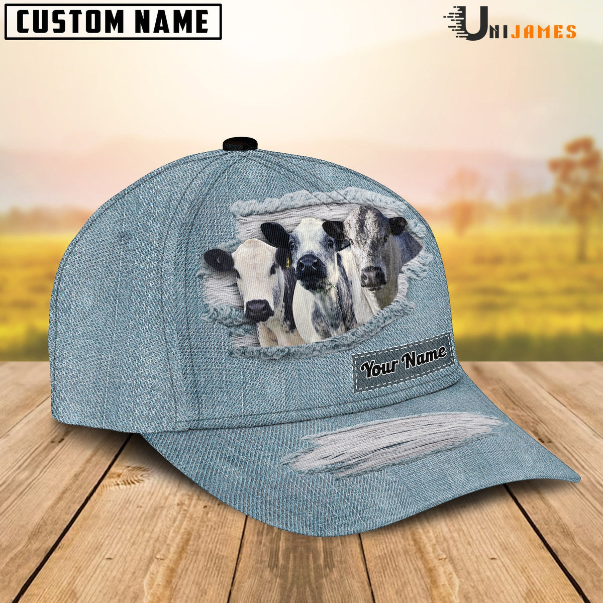 Speckle Park Jeans Style Pattern Customized Name Cap