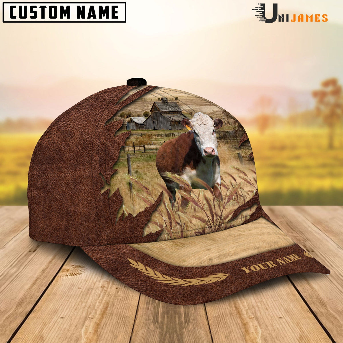 Hereford Meadow Life Customizes Name Cap