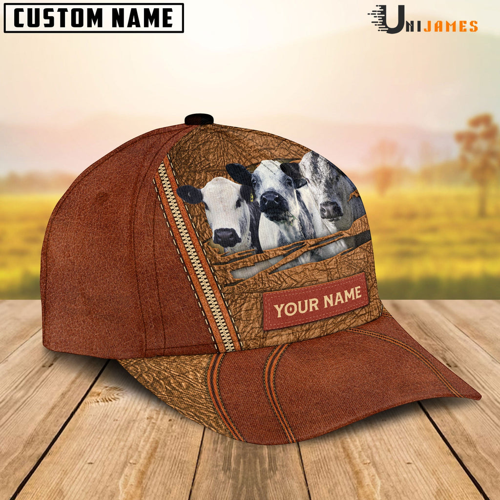 Speckle Park Happy Face Cattle Customized Name Cap