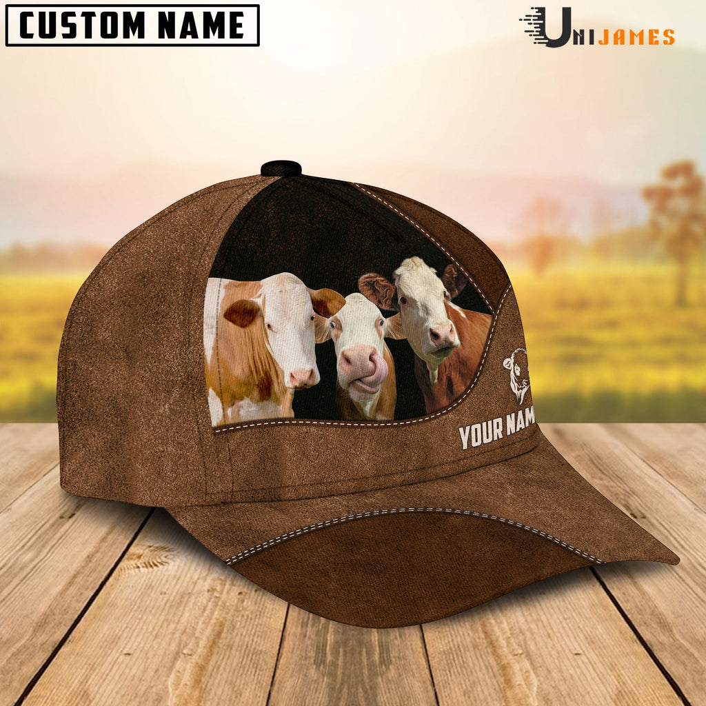 Simmental Happiness Farming Life Customized Name Cap