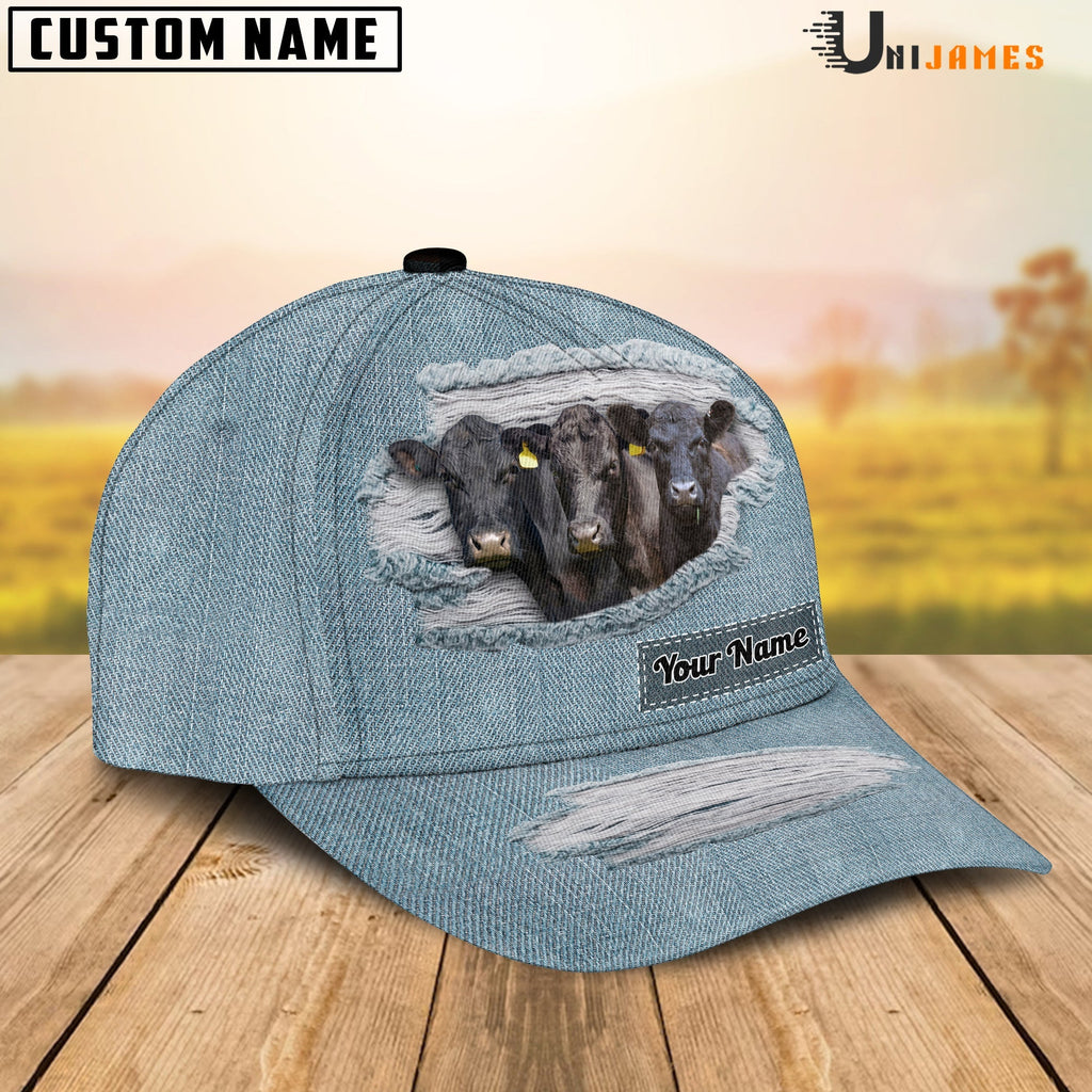 Black Angus Jeans Style Pattern Customized Name Cap