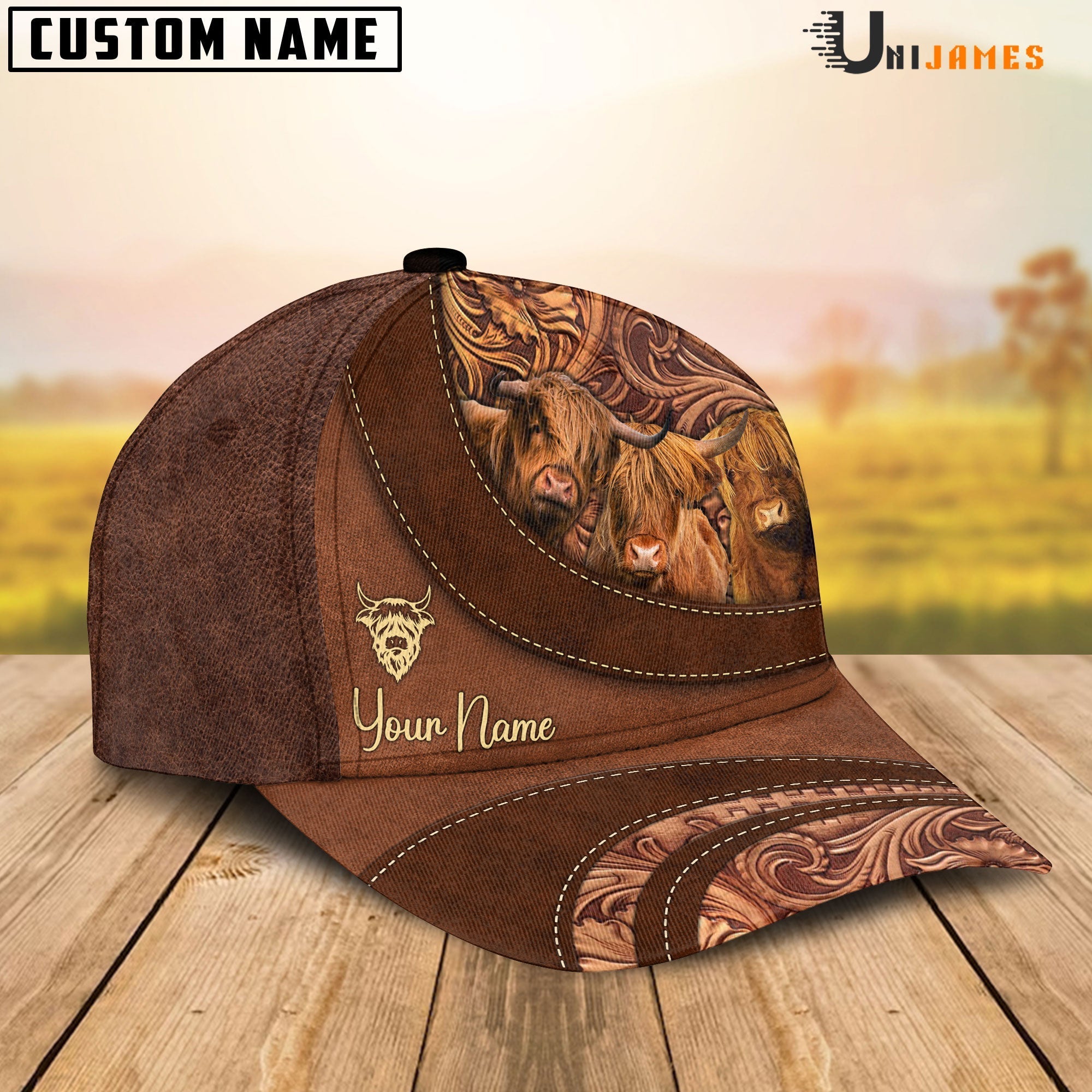 Highland Farming Life Customized Name Cap