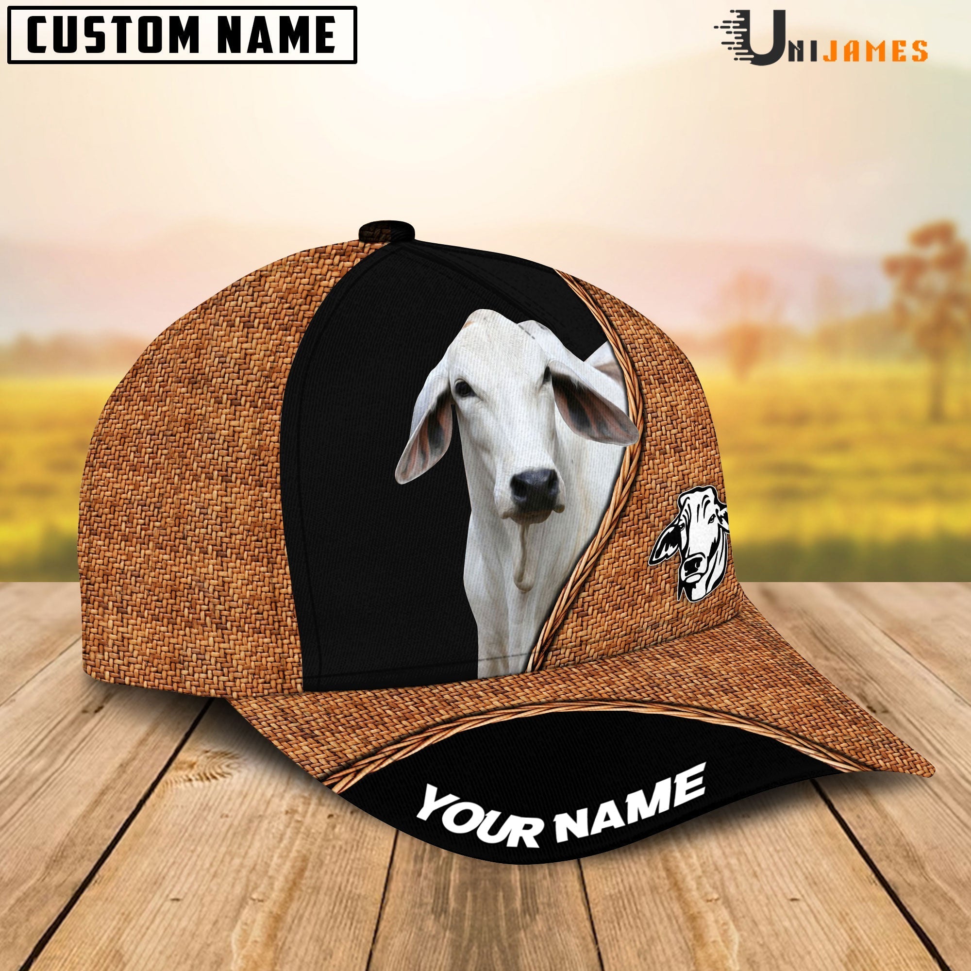 Brahman Rattan Pattern Customized Name Cap