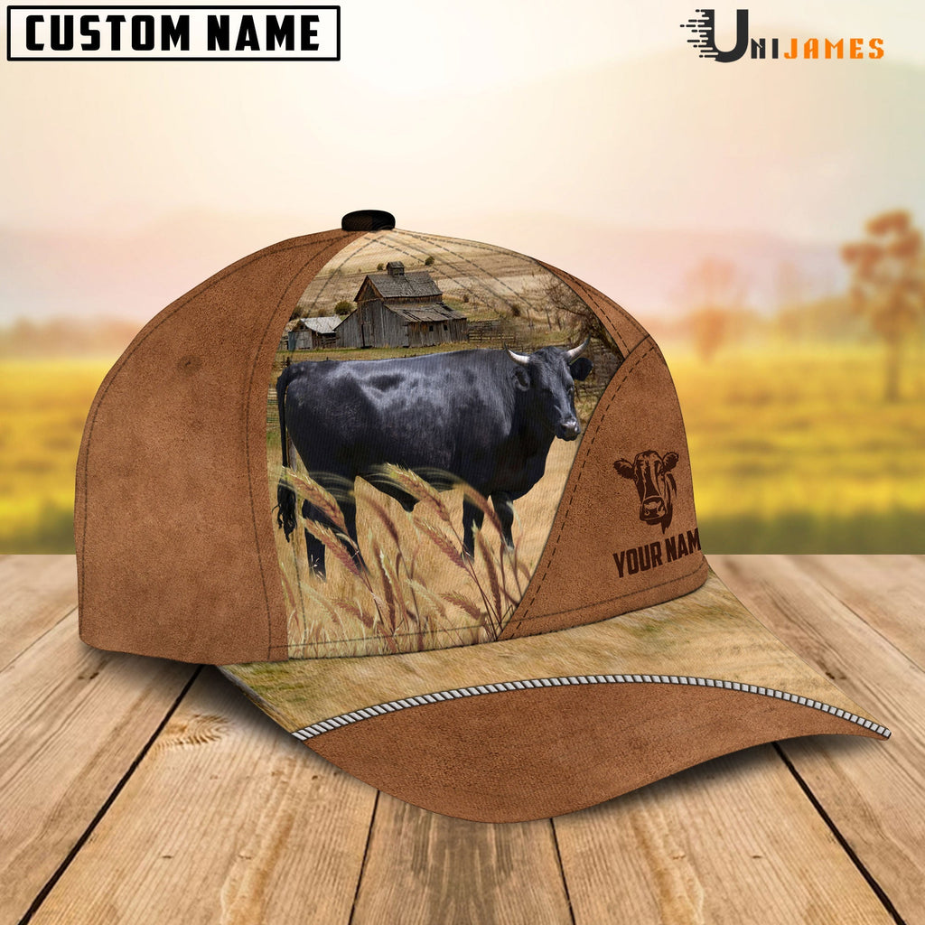 Dexter Cattle Personalized Name Brown Farm Cap