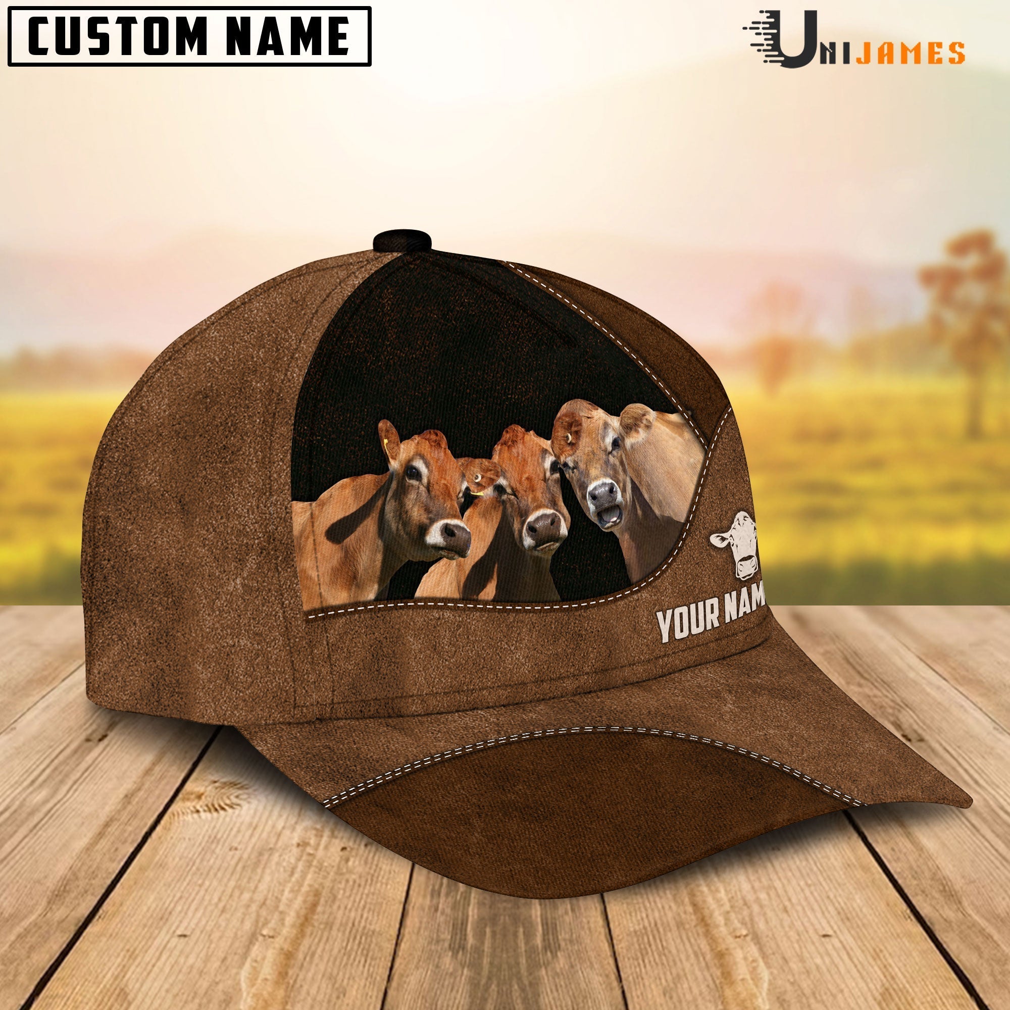 Jersey Happiness Farming Life Customized Name Cap