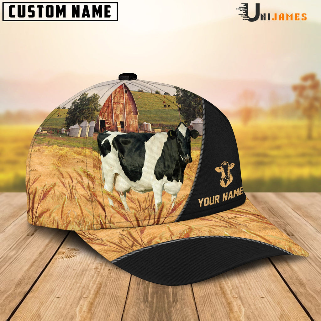 Holstein Barn Farm Black Customized Name Cap