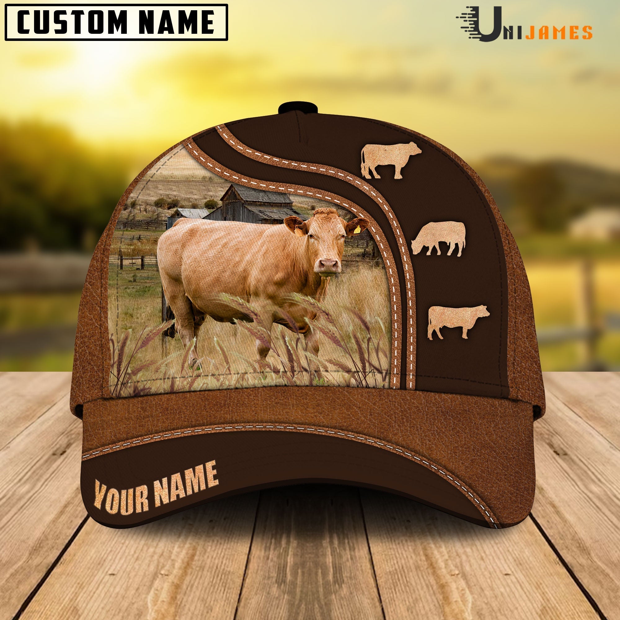 Limousin Farming Life Customized Name Cap