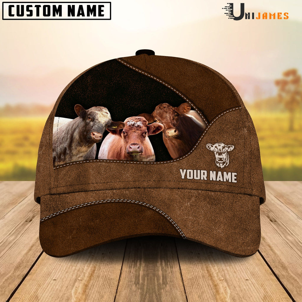 Shorthorn Happiness Farming Life Customized Name Cap