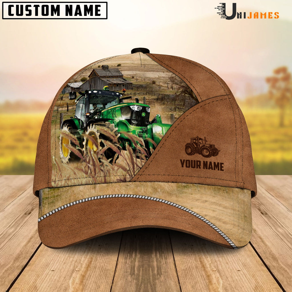 Tractor Cattle Personalized Name Brown Farm Cap