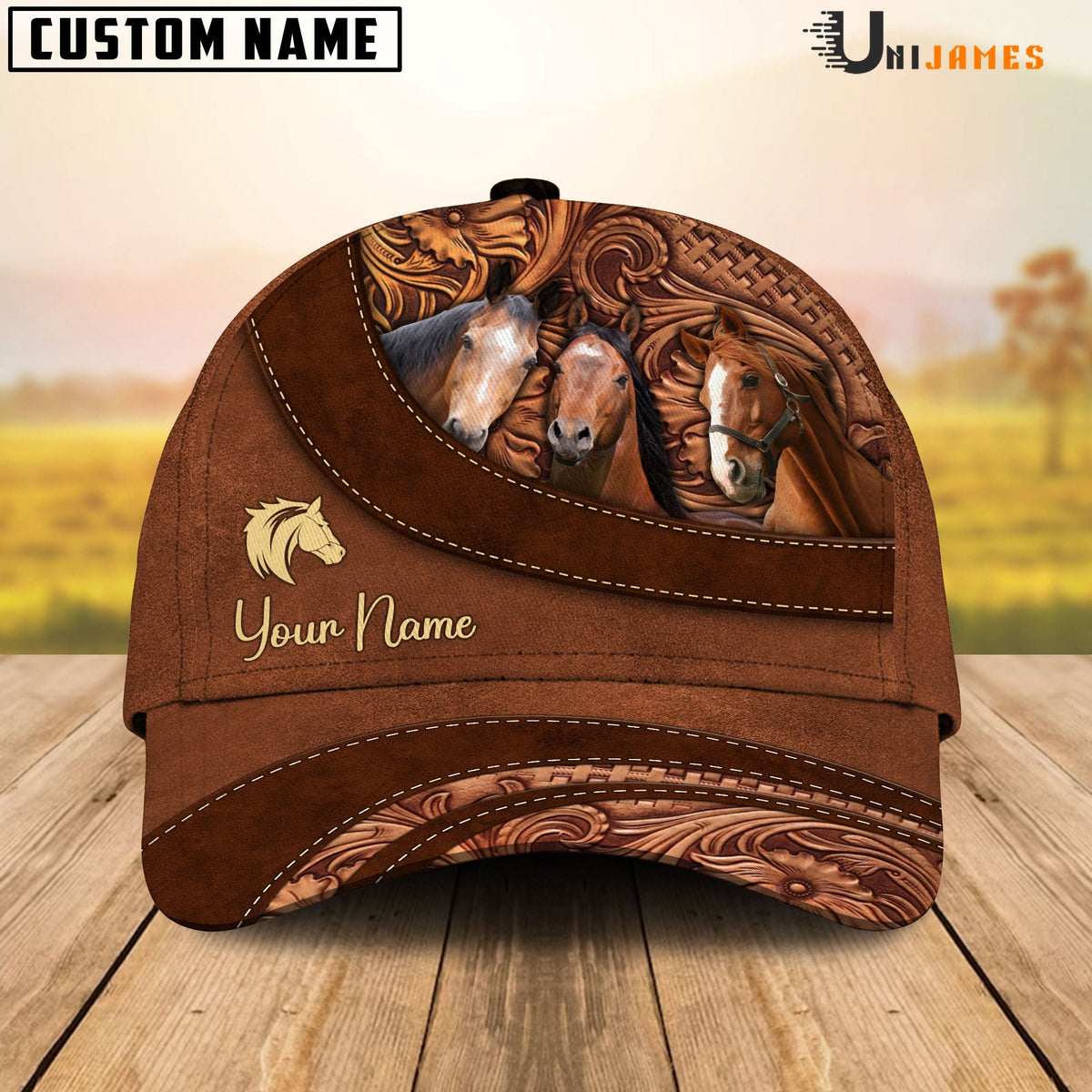 Horse Farming Life Customized Name Cap