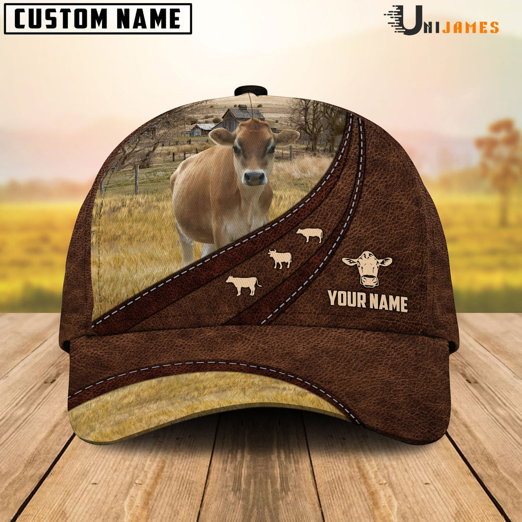 Jersey Amazing Farm Leather Pattern Customized Name Cap