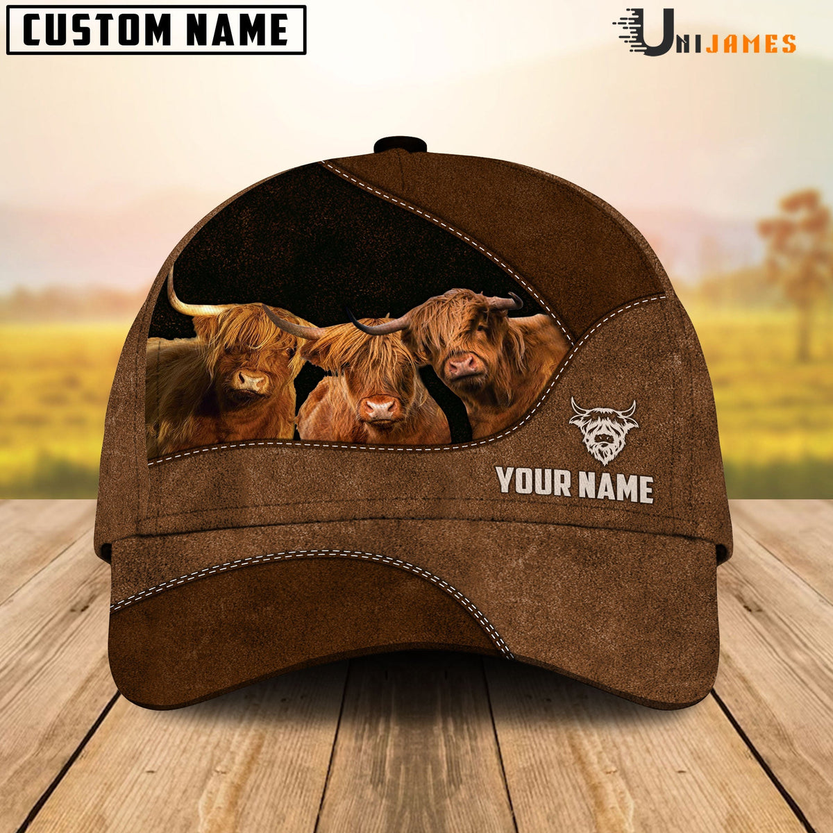 Highland Happiness Farming Life Customized Name Cap