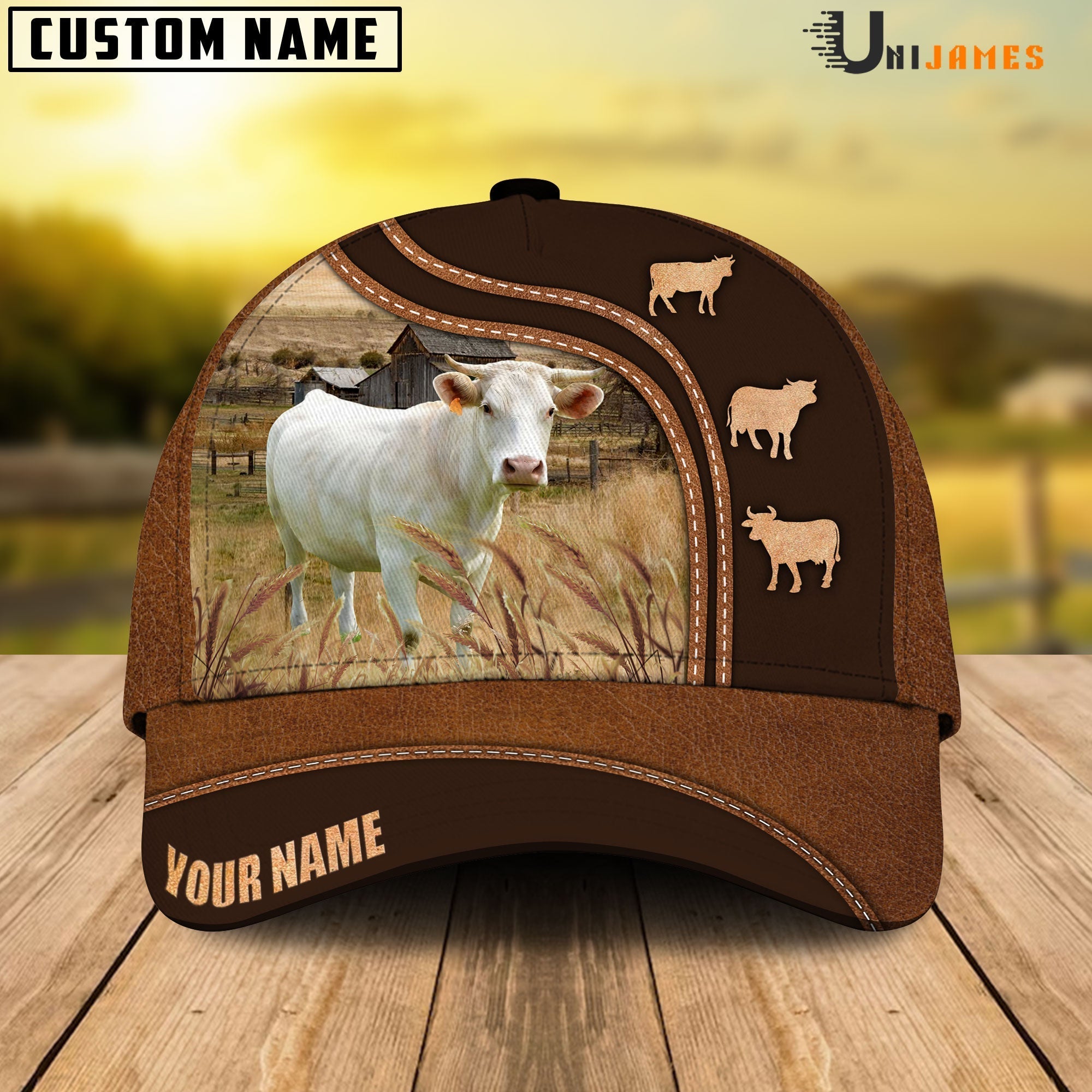 Charolais Farming Life Customized Name Cap