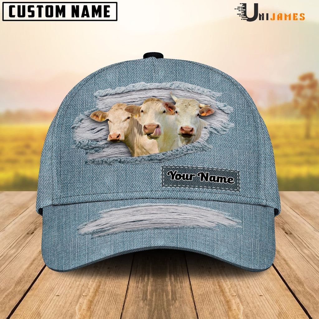 Charolais Jeans Style Pattern Customized Name Cap