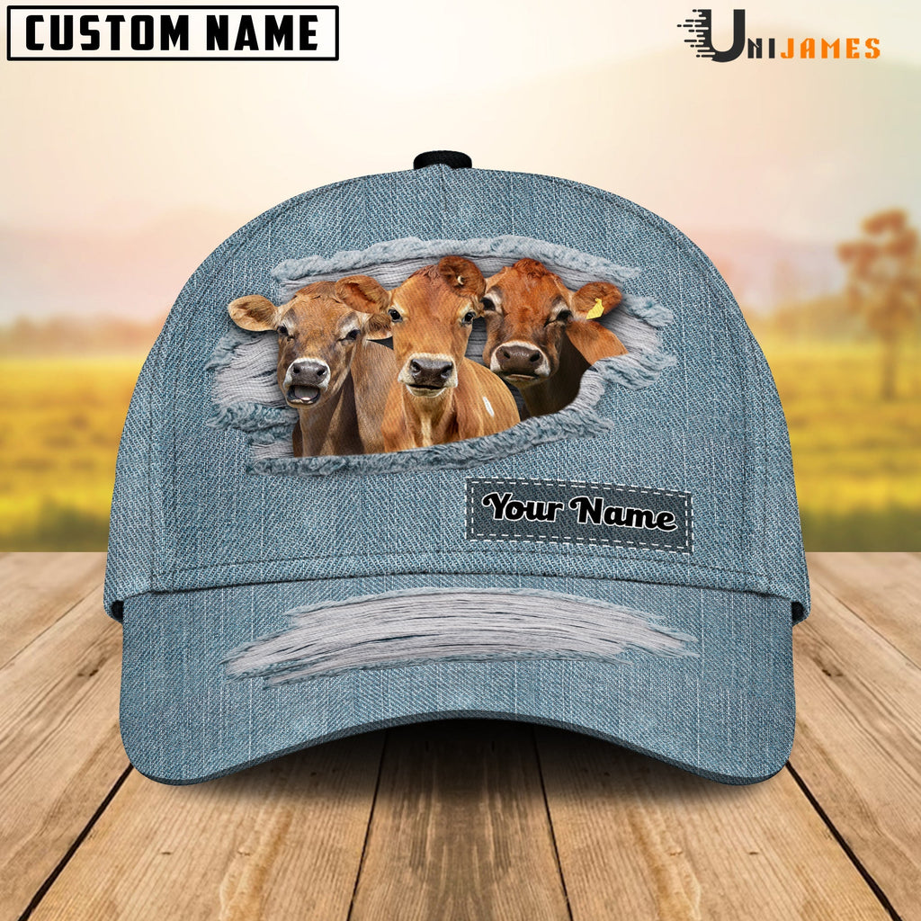 Jersey Jeans Style Pattern Customized Name Cap