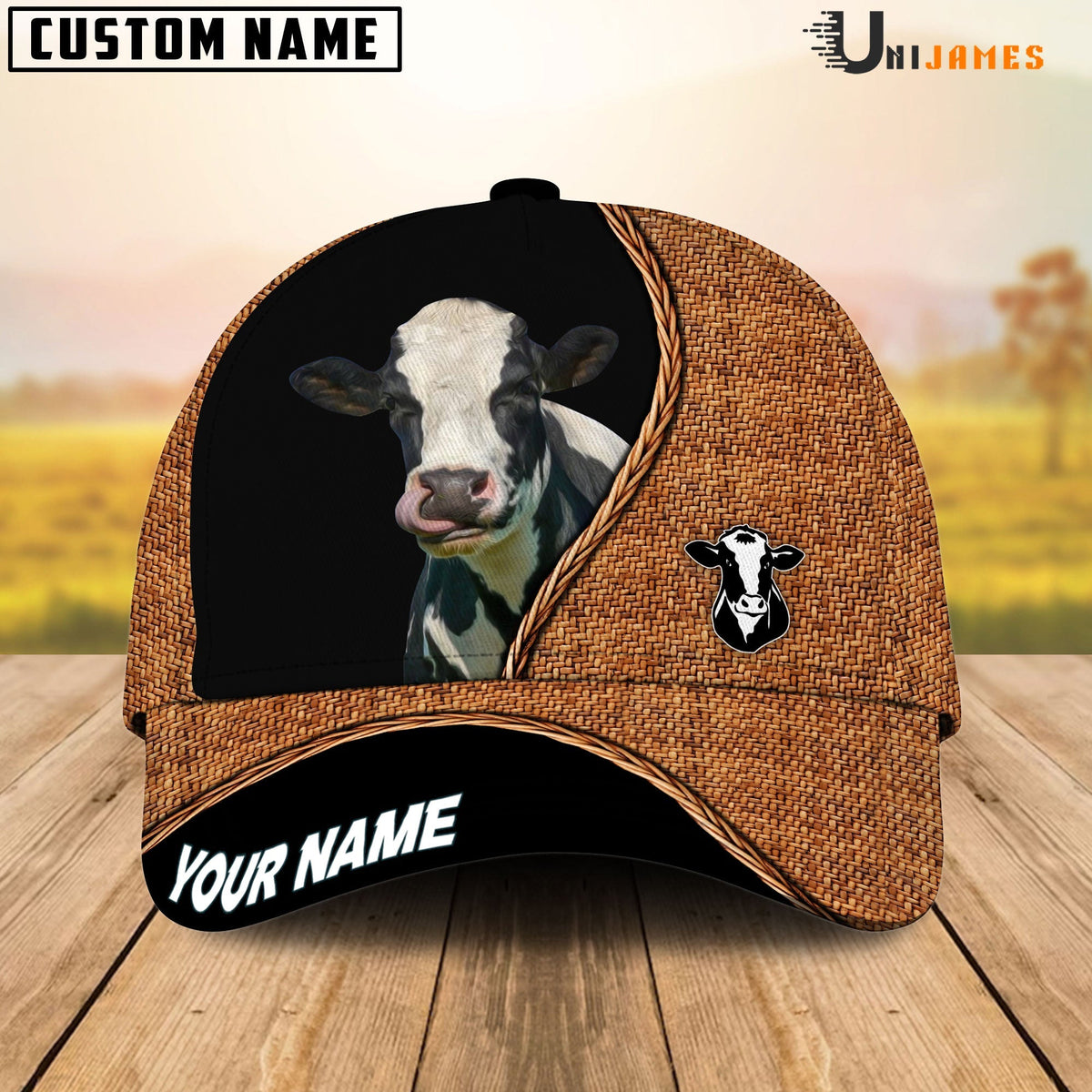 Holstein Rattan Pattern Customized Name Cap