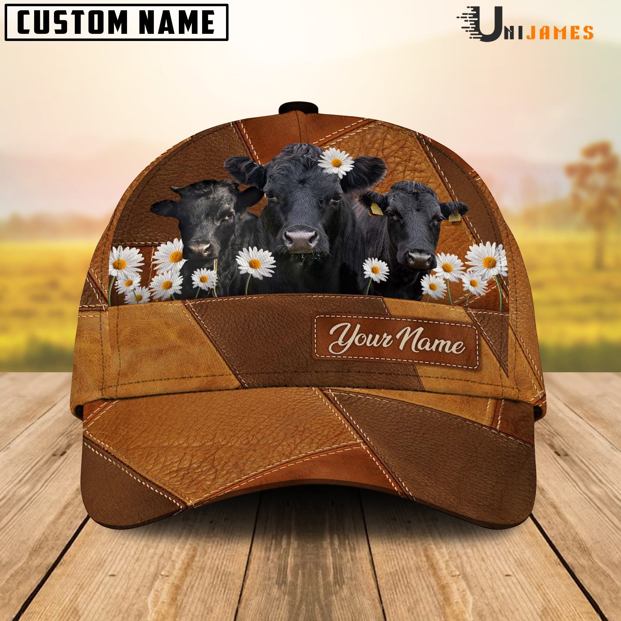 Dexter Daisy Flowers Customized Name Cap