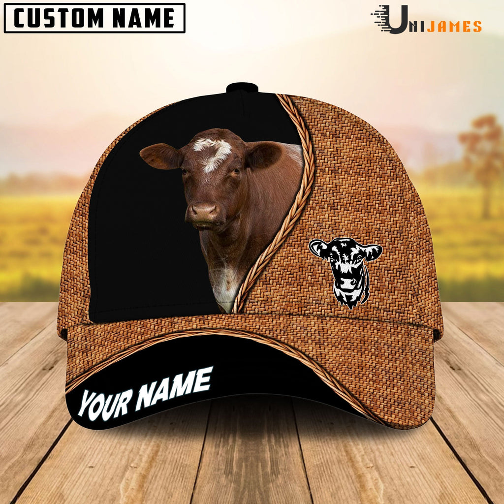 Shorthorn Rattan Pattern Customized Name Cap