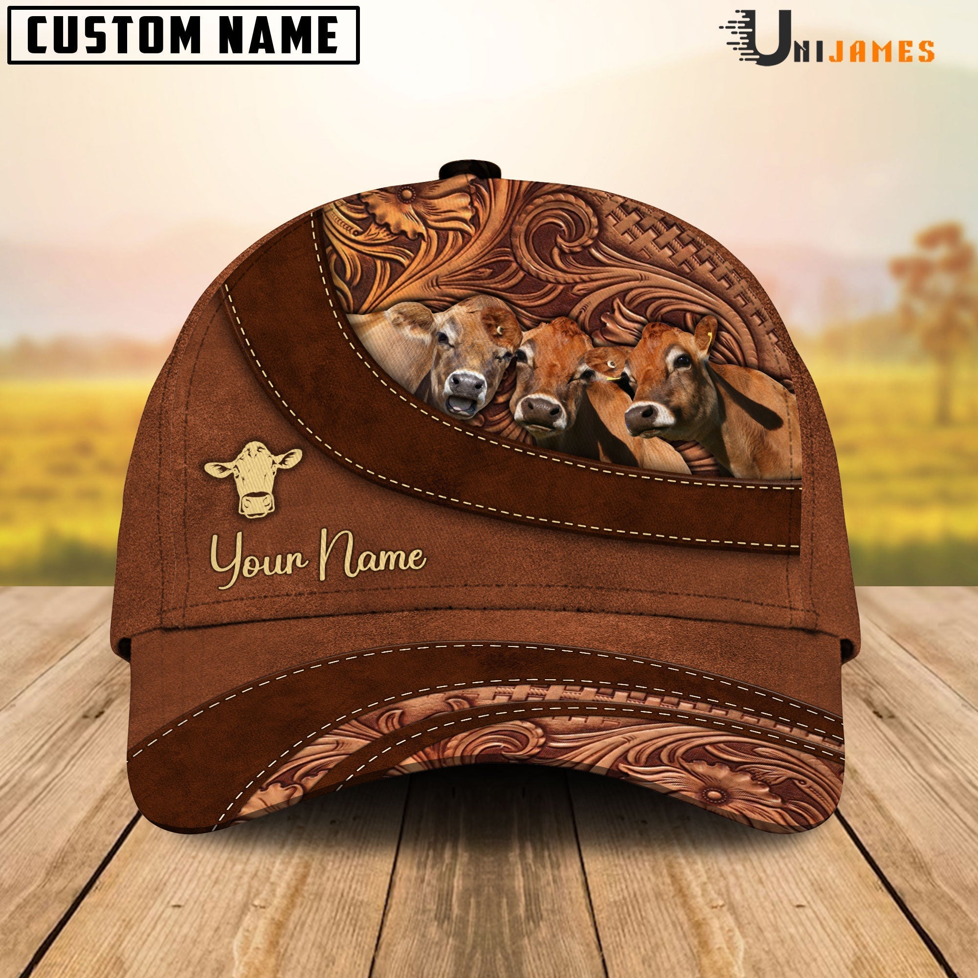 Jersey Farming Life Customized Name Cap
