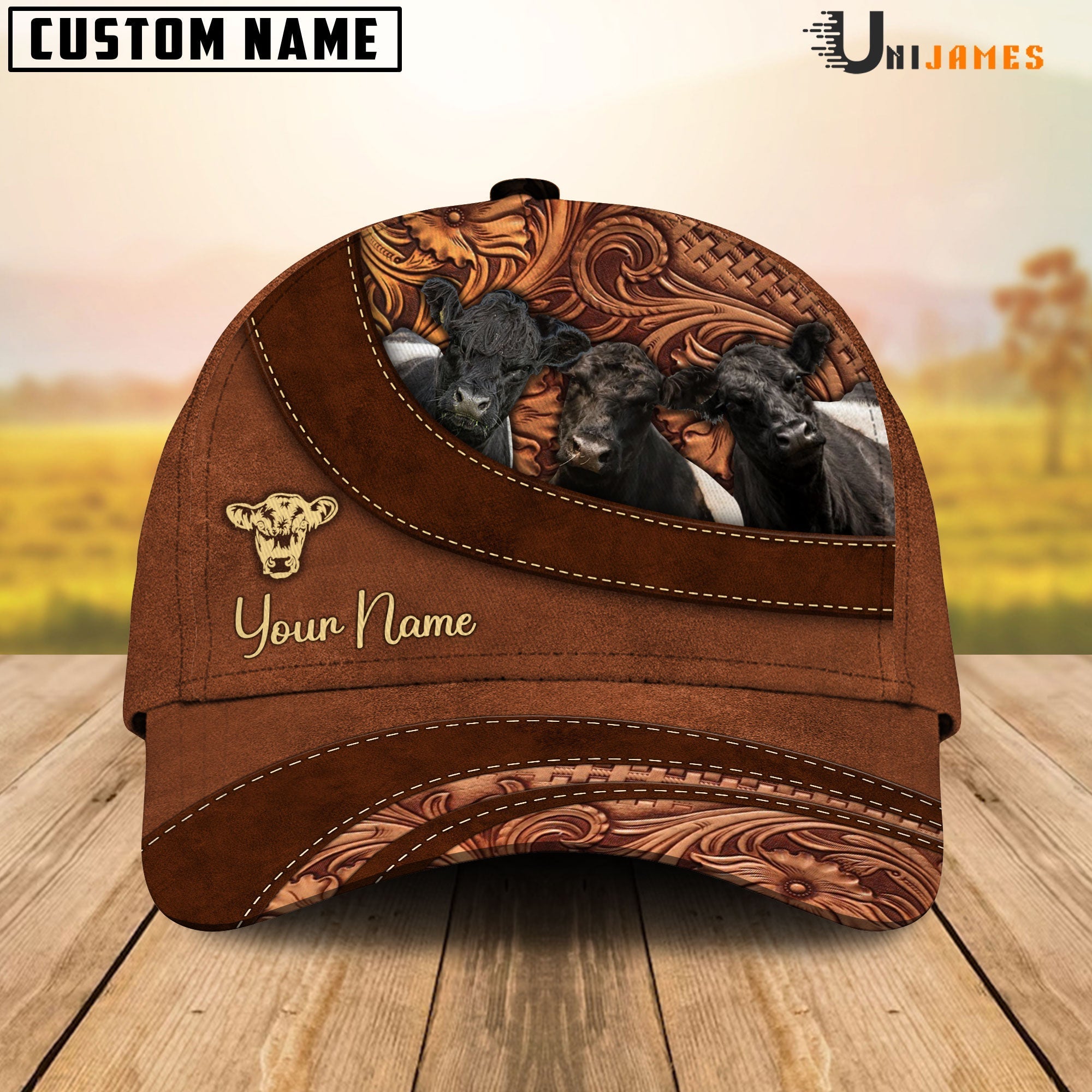 Belted Galloway Farming Life Customized Name Cap