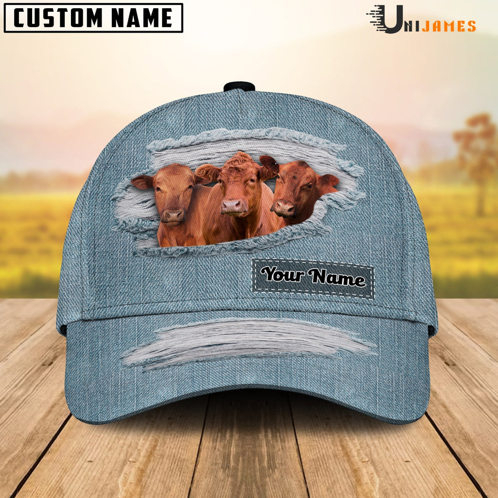 Red Angus Jeans Style Pattern Customized Name Cap
