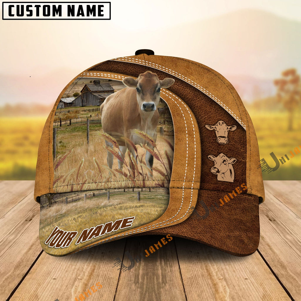 Jersey Ranch Lift Leather Pattern Customized Name Cap