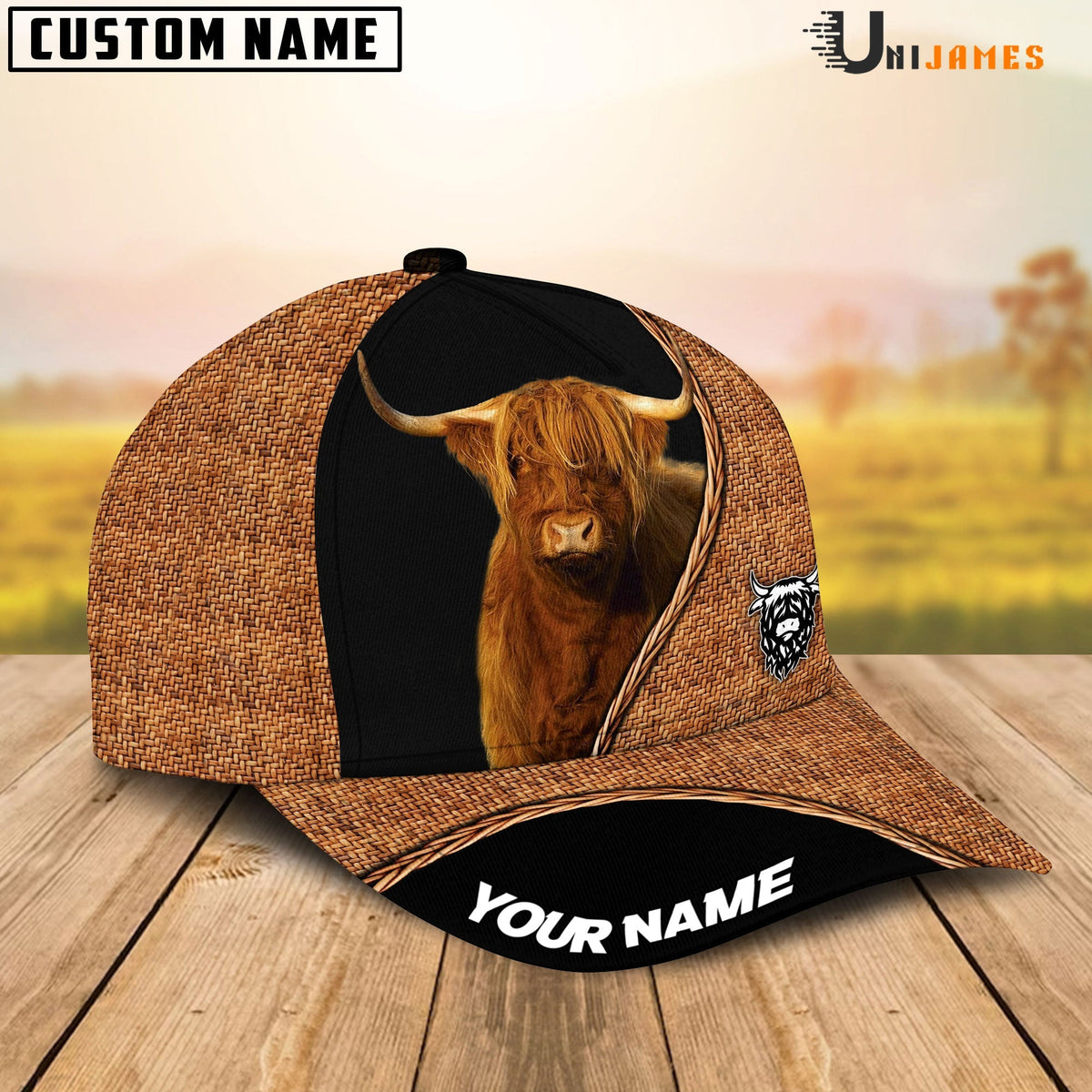 Highland Rattan Pattern Customized Name Cap
