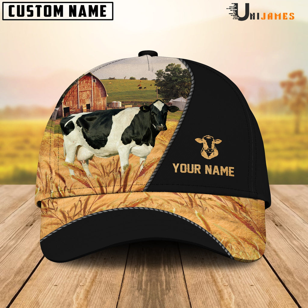 Holstein Barn Farm Black Customized Name Cap