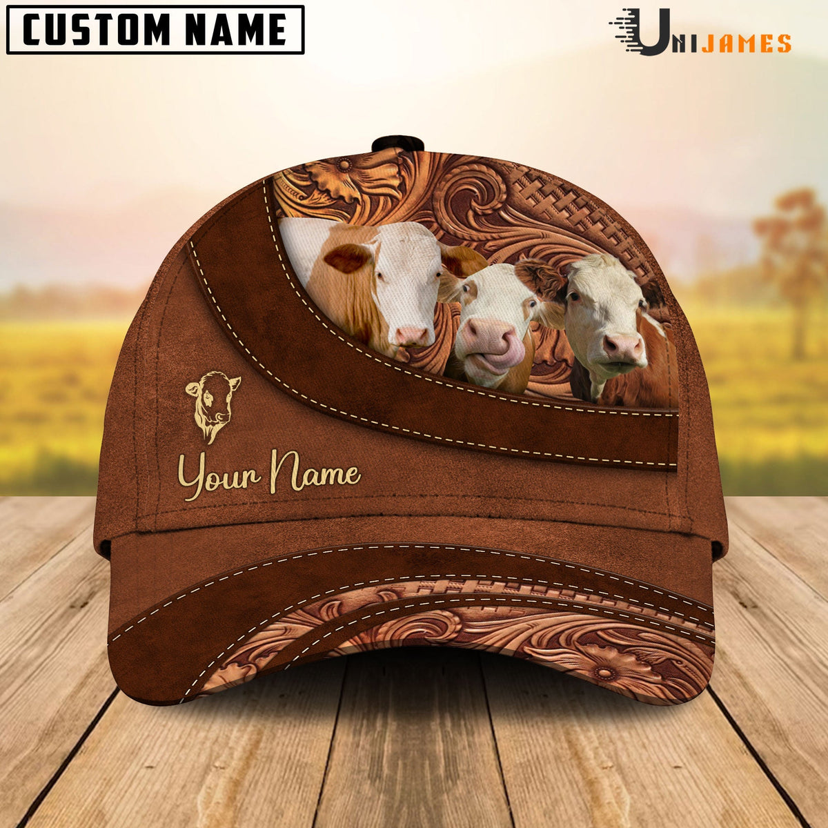 Simmental Farming Life Customized Name Cap