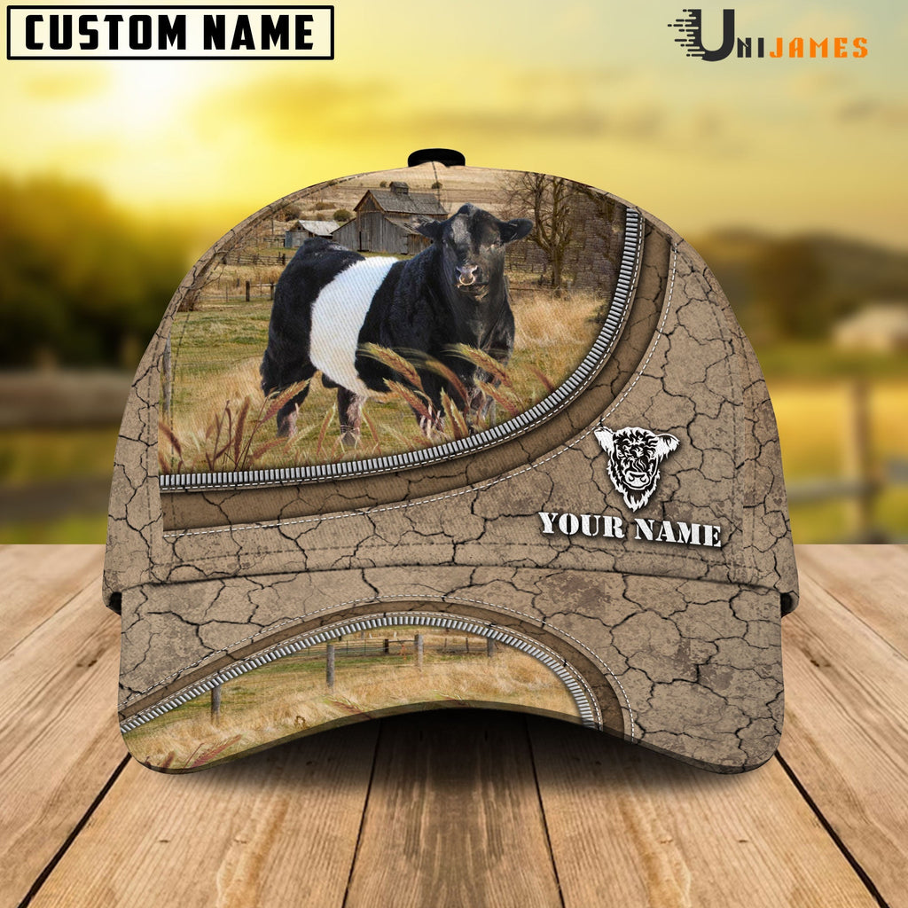 Belted Galloway Happiness Farming Life Customized Name Cap