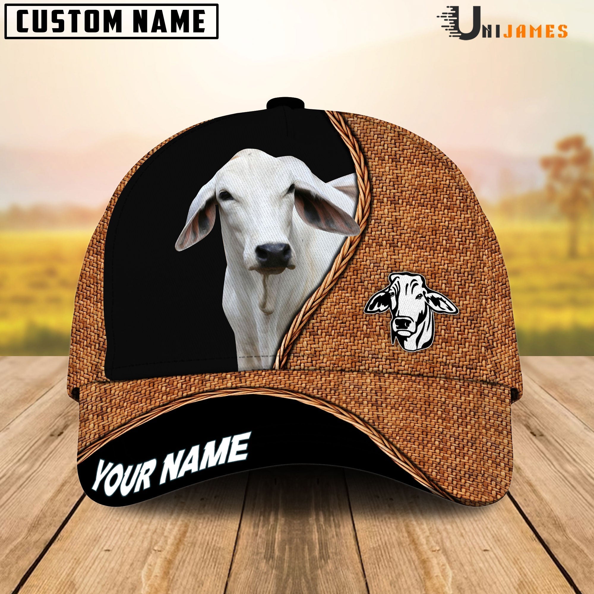 Brahman Rattan Pattern Customized Name Cap
