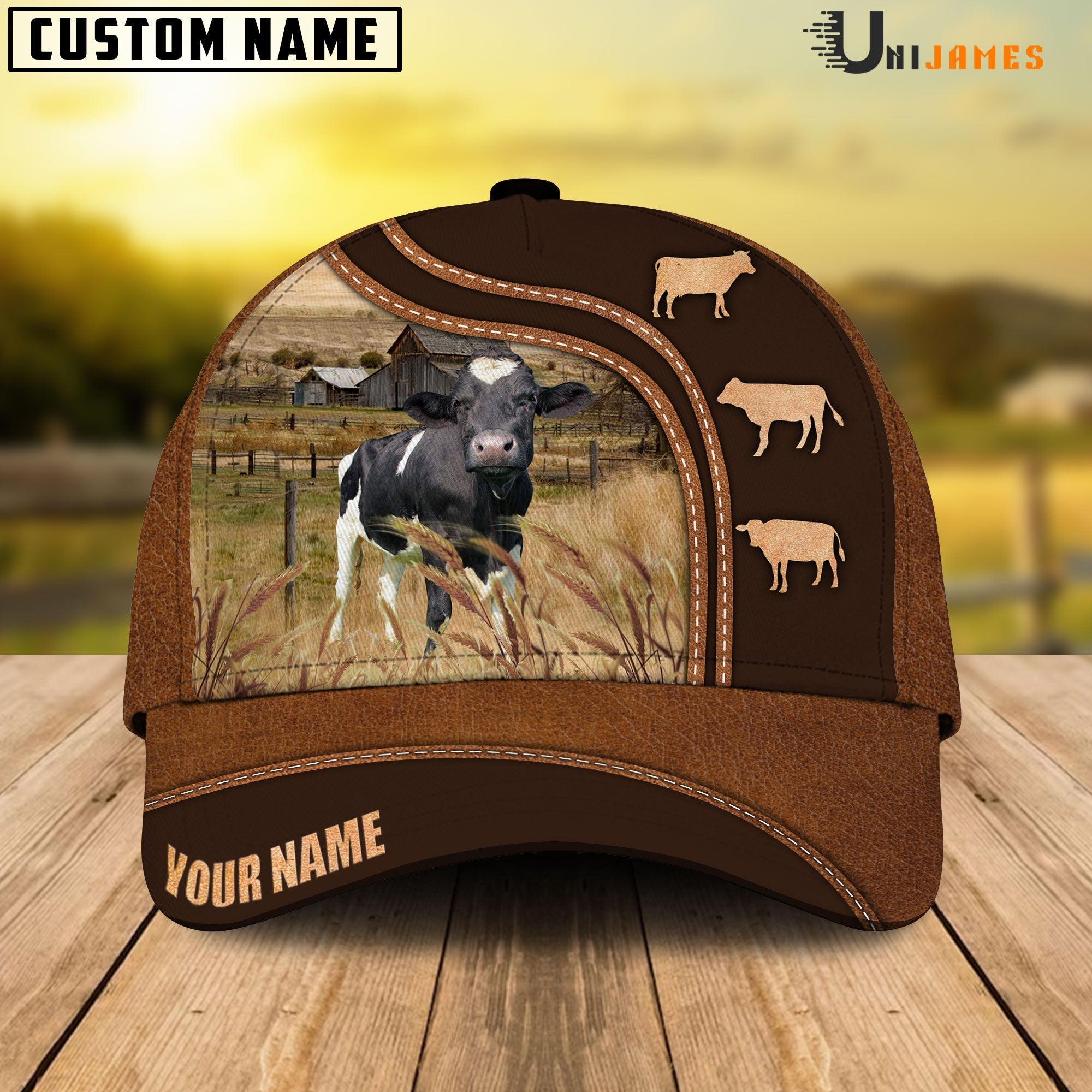 Holstein Farming Life Customized Name Cap