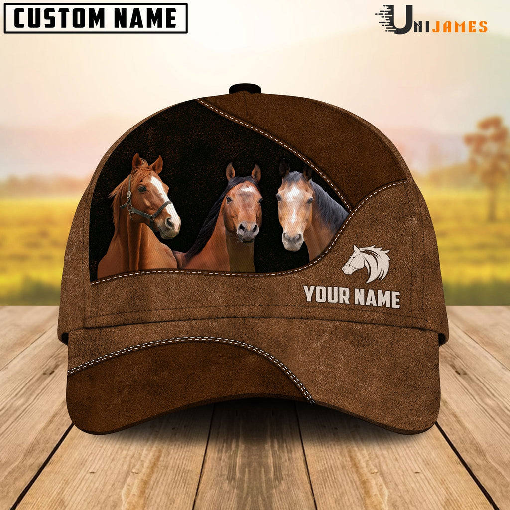 Horse Happiness Farming Life Customized Name Cap