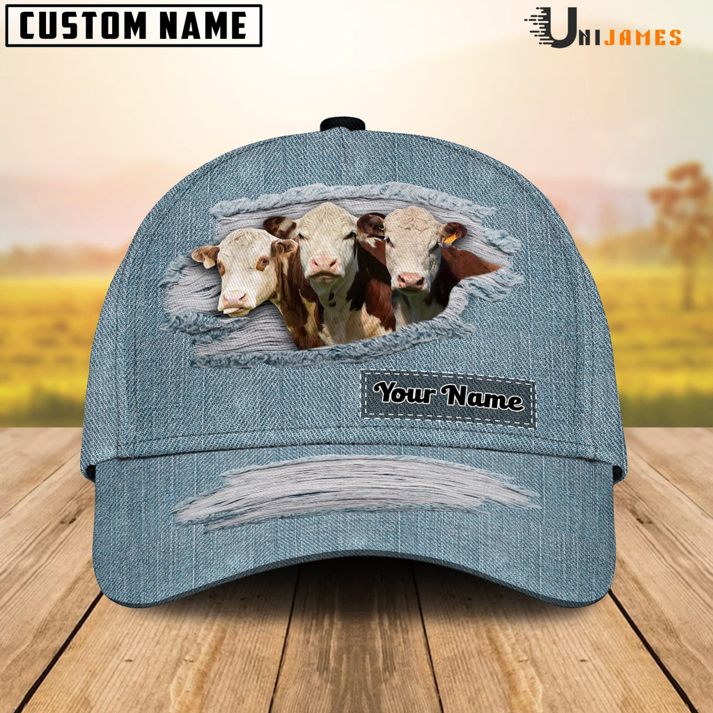 Hereford Jeans Style Pattern Customized Name Cap