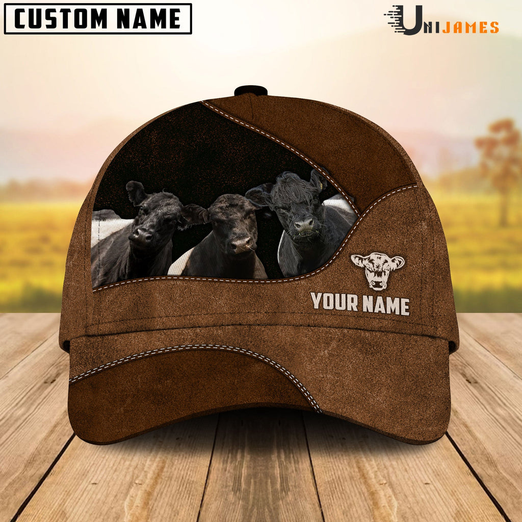 Belted Galloway Happiness Farming Life Customized Name Cap