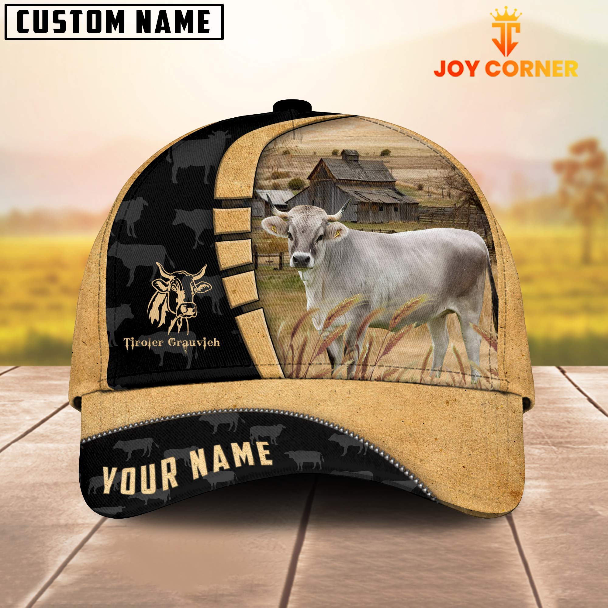 Farm Tiroler Grauvieh Custom Name Retro Cap