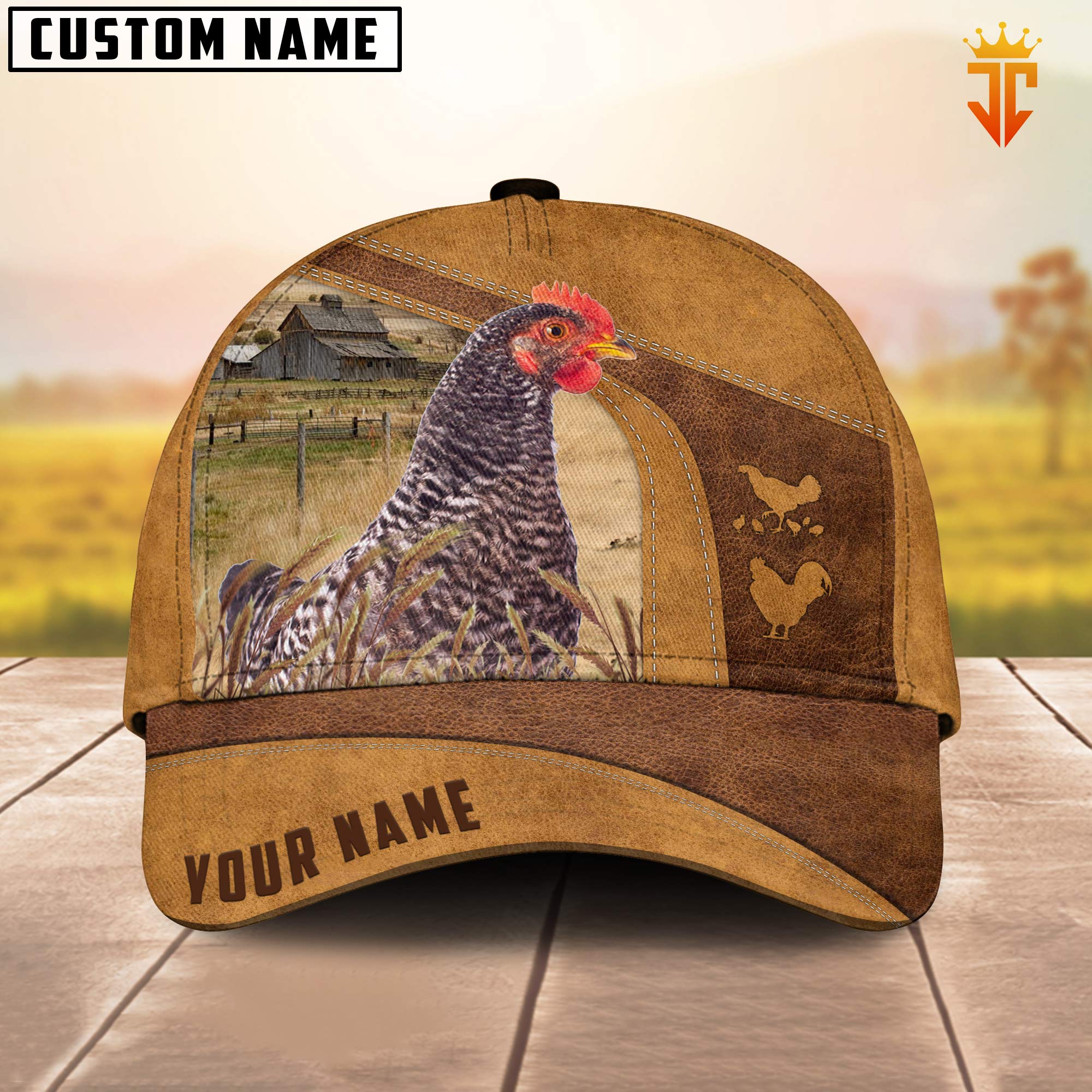 Custom Name Plymouth Rocks Chicken Cap