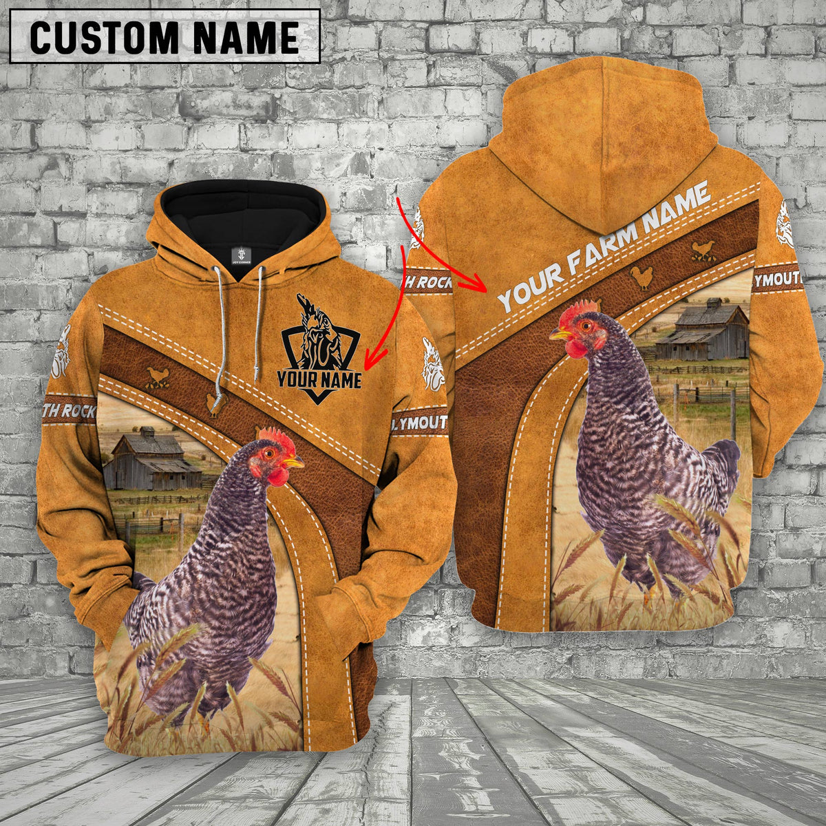 Personalized Name Plymouth Rocks Chicken Hoodie TT1