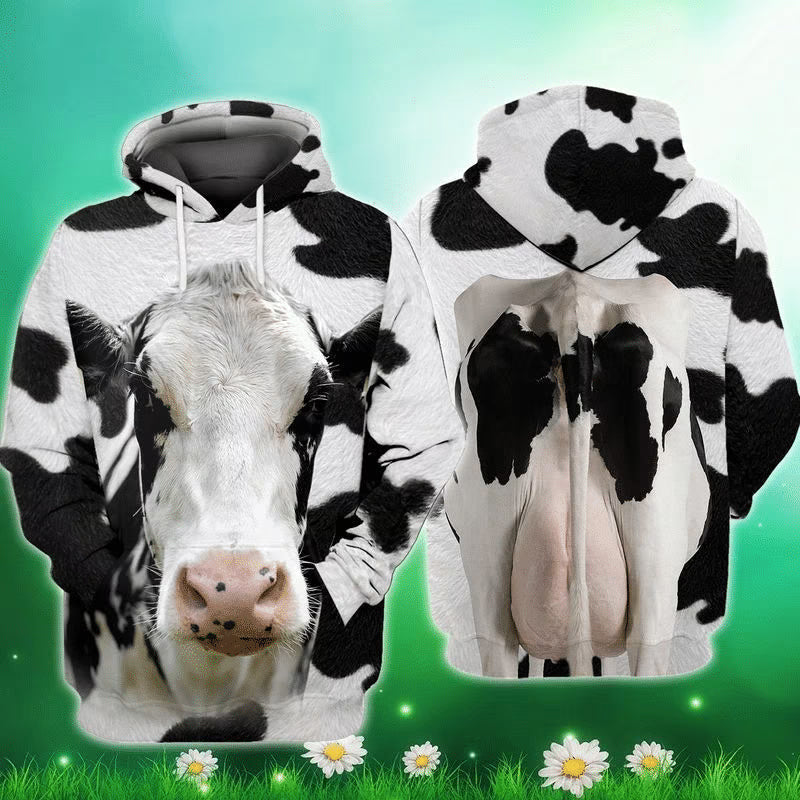 Holstein Friesian 3D All Over Printed Hoodie