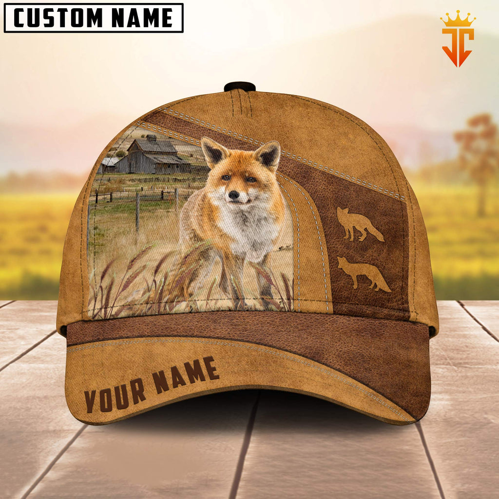 Custom Name Red Fox Cap
