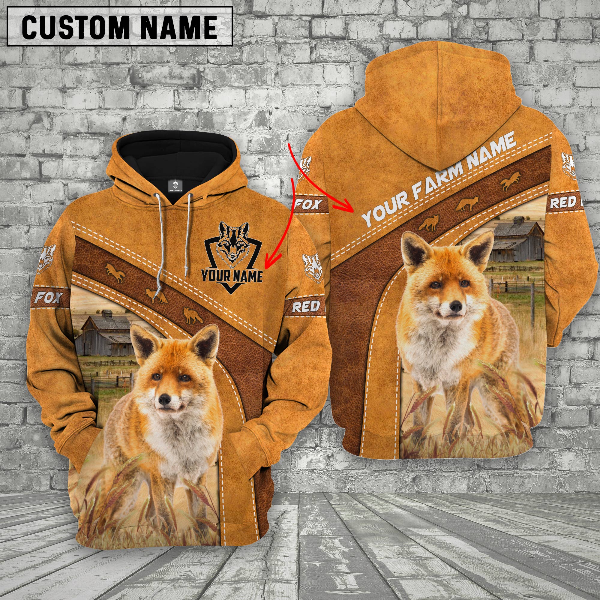 Personalized Name Red Fox Hoodie TT5