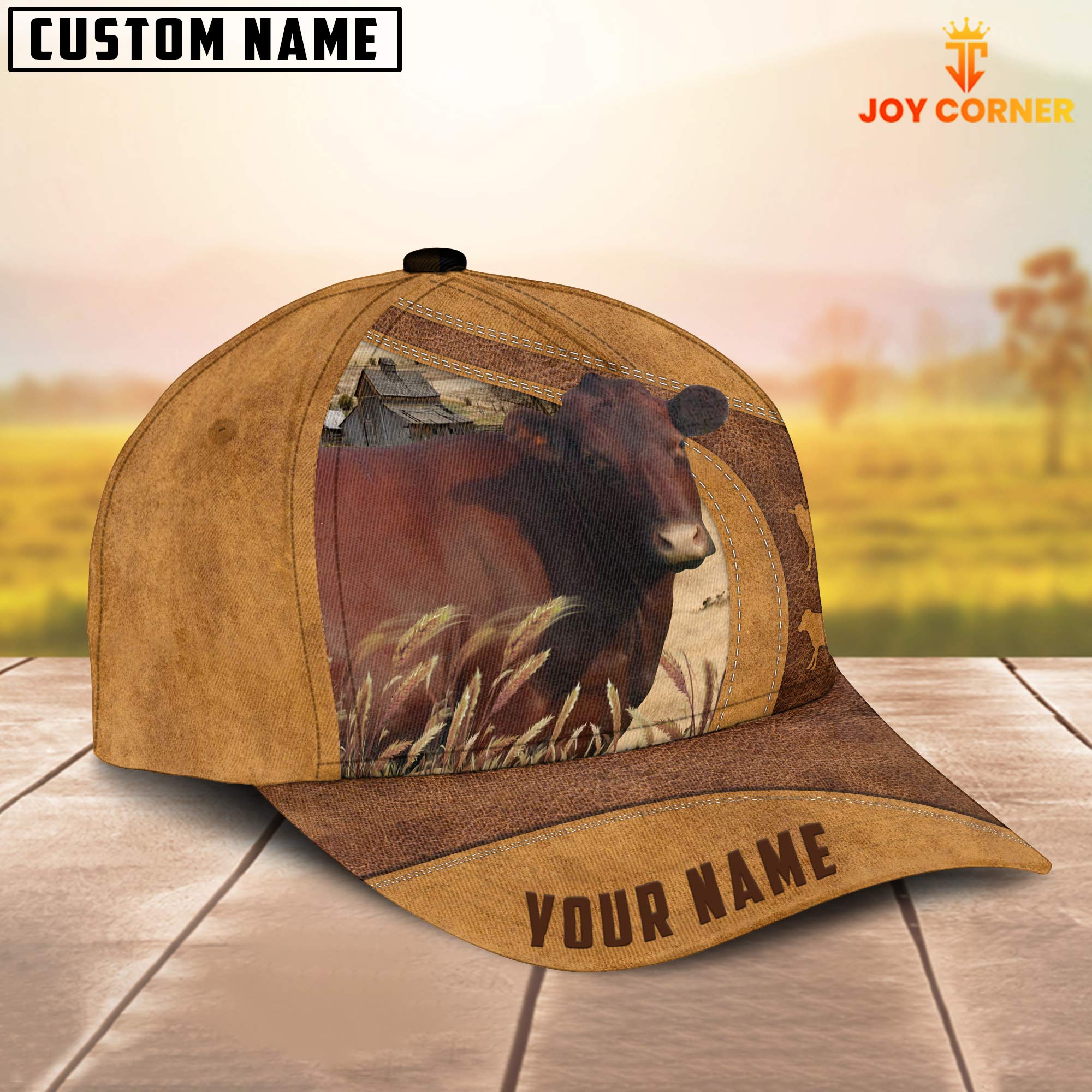 Farm Red Poll Custom Name Retro Cap