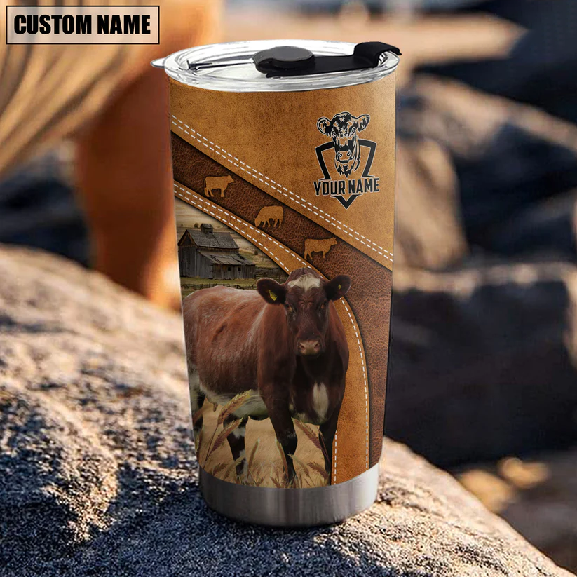 Shorthorn Customized Name 3D Tumbler