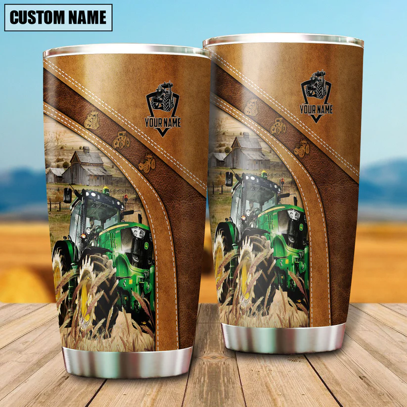Tractor Customized Name 3D Tumbler