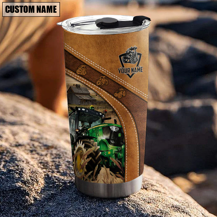 Tractor Customized Name 3D Tumbler