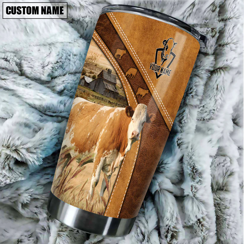 Simmental Customized Name 3D Tumbler