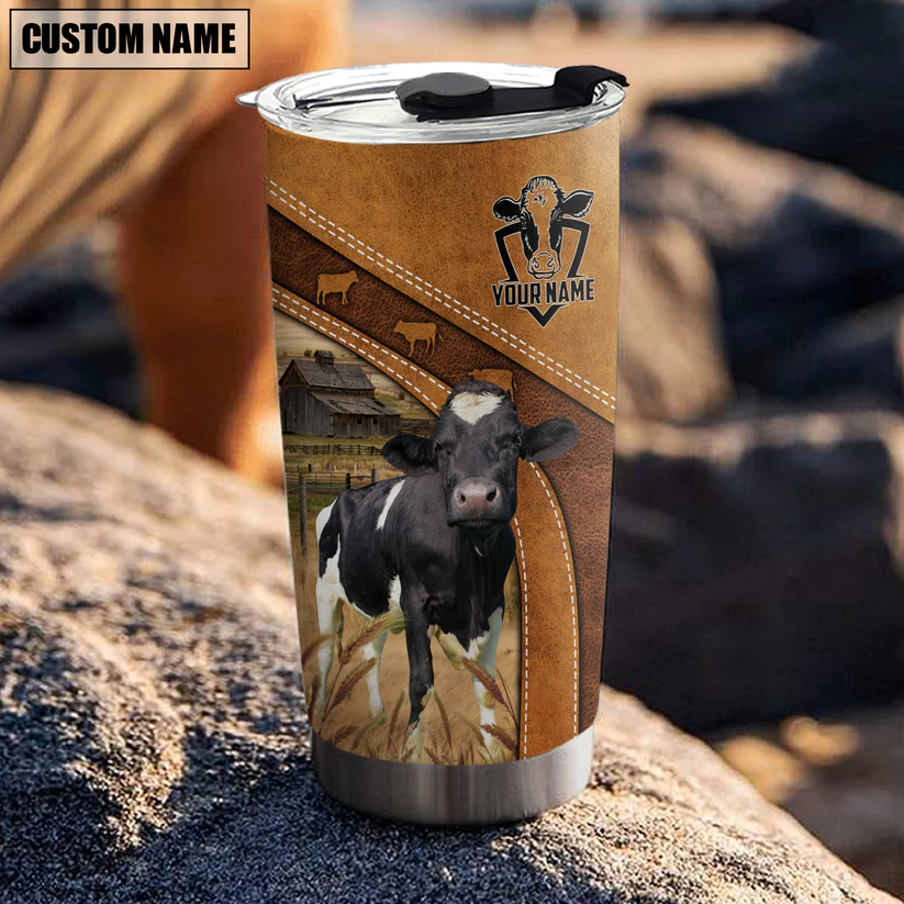 Holstein Customized Name 3D Tumbler