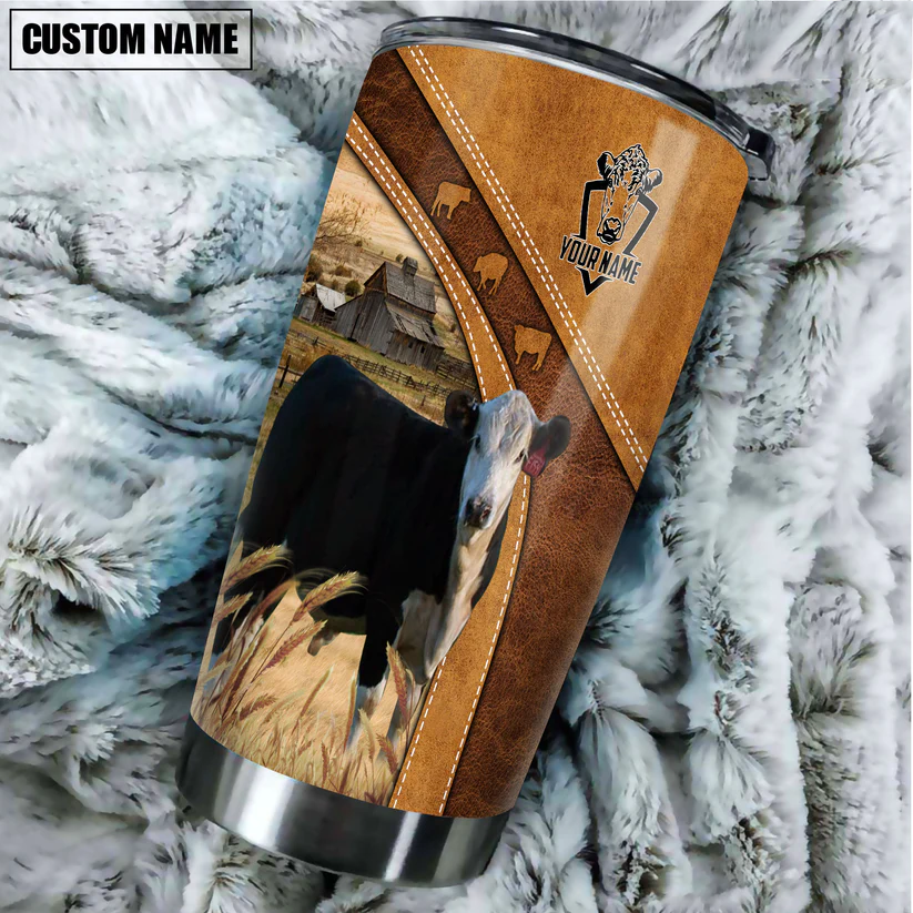 Black Hereford Customized Name 3D Tumbler