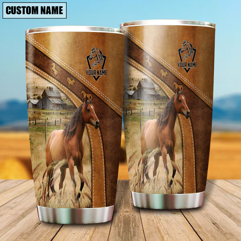 Horse Customized Name 3D Tumbler